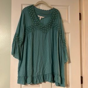 Frilly lace and ruffle top. New no tags